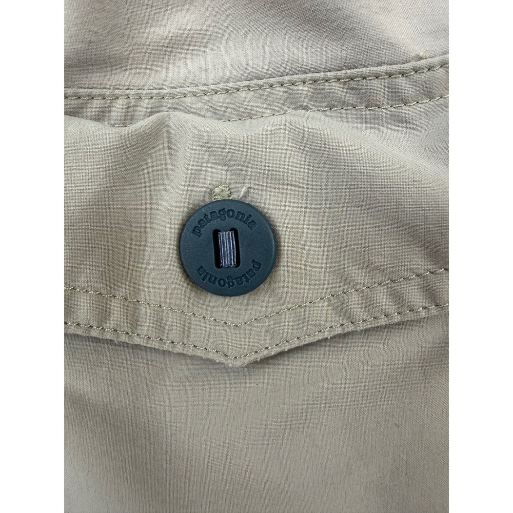 Patagonia Mens Stretch Wavefarer Walk Shorts Tan Blue Floral Size M Active Beach - Picture 4 of 9